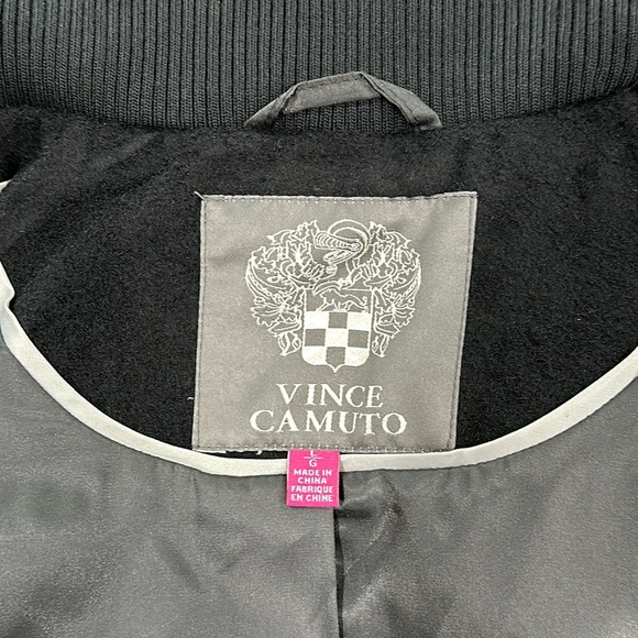 Vince Camuto Black Belted Layered Coat - L - Picture 13 of 16